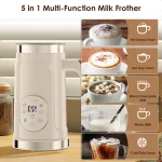 BioloMix 5-in-1 Milk Frother LED Touch Hot Cold 2