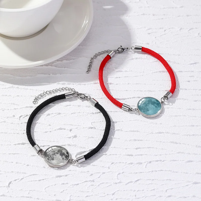 Luminous Sun Moon Couples Rope Bracelets Set 5 Luminous Sun Moon Couples Rope Bracelets Set 5