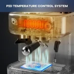 15 Bar Espresso Machine with LCD Milk Frother 4