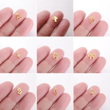 Stainless Steel Cat Flower Owl Star Pendants 1