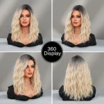 18-Inch Gradient Long Curly Cosplay Wig for Womens 3