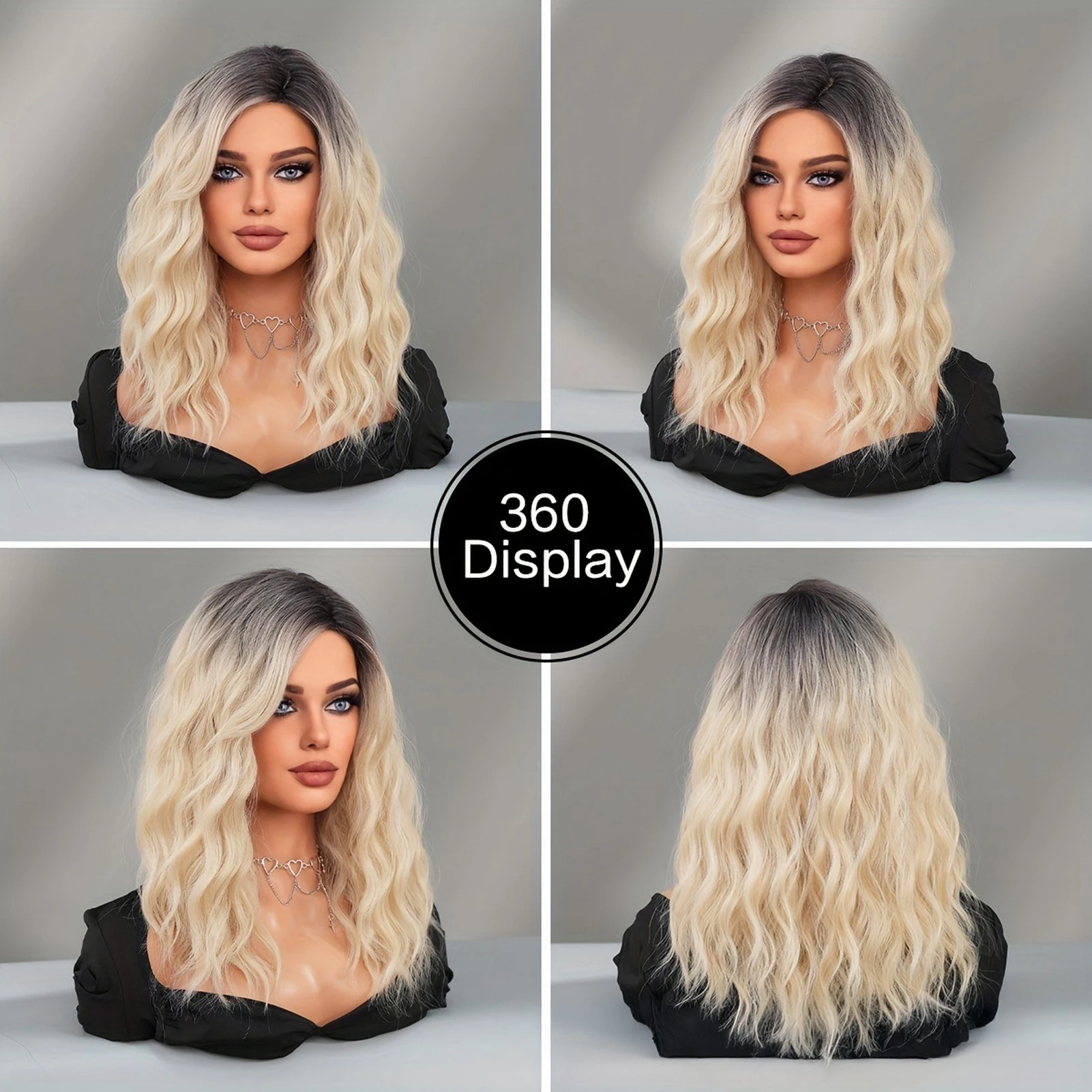 18-Inch Gradient Long Curly Cosplay Wig for Womens 3 18-Inch Gradient Long Curly Cosplay Wig for Womens 3