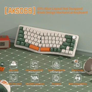 Alice 68 Keys Wired Gaming Keyboard USB-C 1