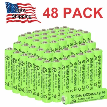 48PCS AA NiMH Rechargeable Batteries 33600mAh 1