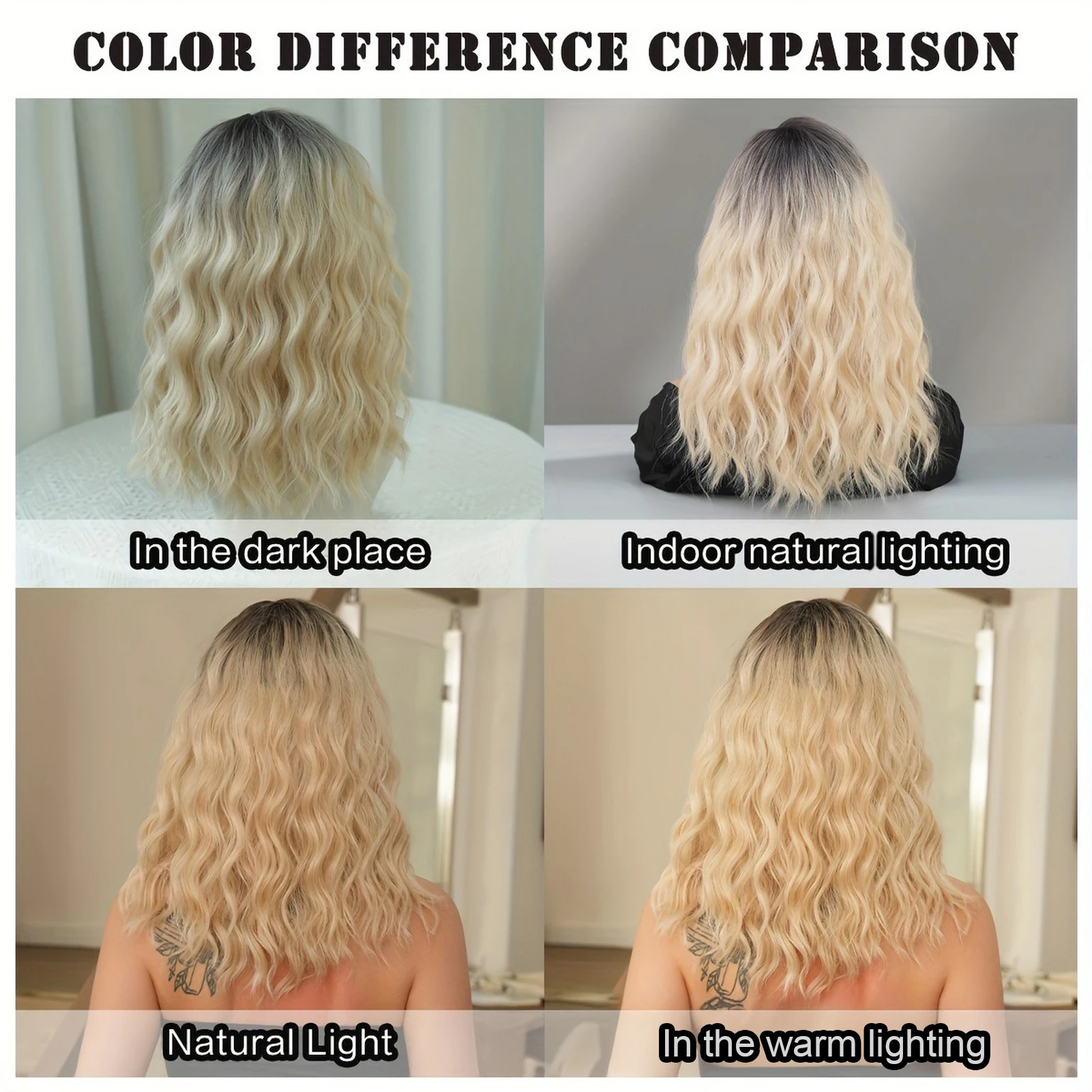 18-Inch Gradient Long Curly Cosplay Wig for Womens 4 18-Inch Gradient Long Curly Cosplay Wig for Womens 4