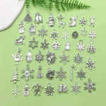 Christmas Charms Set Santa Snowflake Pendants 1
