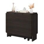 Folding Drop Leaf Table with Storage Racks 1