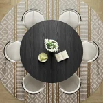 IRONCK Round Dining Table 51-inch for 6 People 5