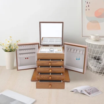 5-Tier Jewelry Box 4 Drawers 6 Hooks Organizer 1