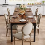 Tribesigns Rustic Large Dining Table for 6-8 People 4