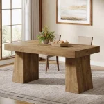 Rectangular Wood Dining Table for 4-6 People 3