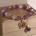 Amethyst Money Bag Bracelet Zirconia 2