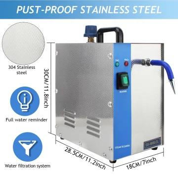1300W Jewelry Steam Cleaner 2L Stainless Tank 1
