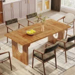 Modern Wood Dining Table 71-inch for 6 to 8 6