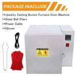 800C Jewelry Casting Furnace 1500W Burnout Oven 4