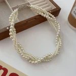 Bridal Pearl Choker Elegant Fashion Necklace 4