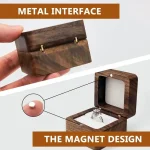 Blank Wood Wedding Ring Box Anniversary Gift 3