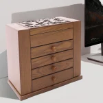 5 Tier Wooden Jewelry Box Drawers Mirror 4