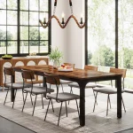 Tribesigns Rustic Large Dining Table for 6-8 People 6