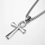 Ancient Egypt Ankh Cross Charm Pendant Gold Silver Color Stainless Steel Amulet Necklaces For Women Men Egyptian Jewelry Gifts 5