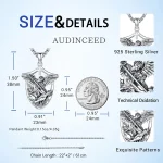 St Michael Silver Protection Pendant Necklace 2