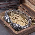 Viking Wolf Stainless Steel Bracelet Gold 1
