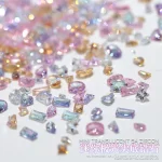 Aurora Zircon Nail Rhinestones 50pcs Mix Shapes 1