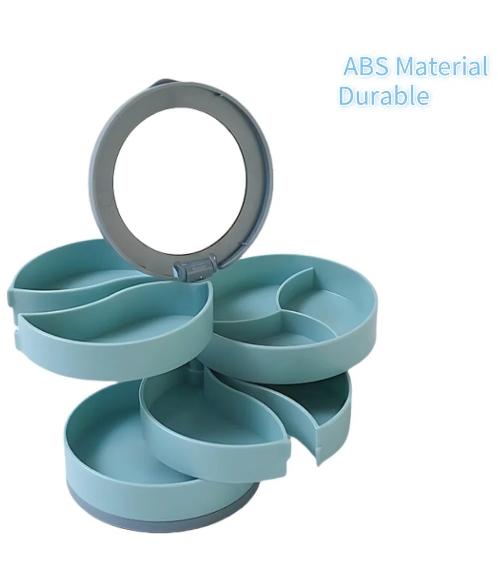 Rotating Multi-Layer Plastic Desktop Storage Box 6 Rotating Multi-Layer Plastic Desktop Storage Box 6
