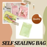 100Pcs Clear Macaron Bags Earring Pouches 3