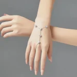 Bridesmaid Zircon Flower Finger Bracelet 4