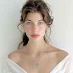 Silver Celtic Cross Evil Eye Irish Pendant 5