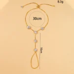 Bridesmaid Zircon Flower Finger Bracelet 2