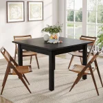 Modern Wood Dining Table Square for 2 to 4 1