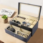 6-Slot Watch Box and Eyeglass Storage Organizer 1