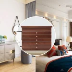 6 Compartment Vintage Wooden Jewelry Box Organizer 4