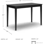 Elegant Black Rectangular Dining Table 3