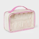Travel Jewelry Organizer Case Cream Pink 1