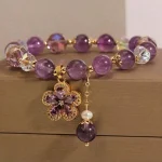 Amethyst Money Bag Bracelet Zirconia 1