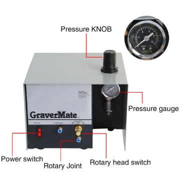Single Head Pneumatic Engraving Machine 1400RPM 1
