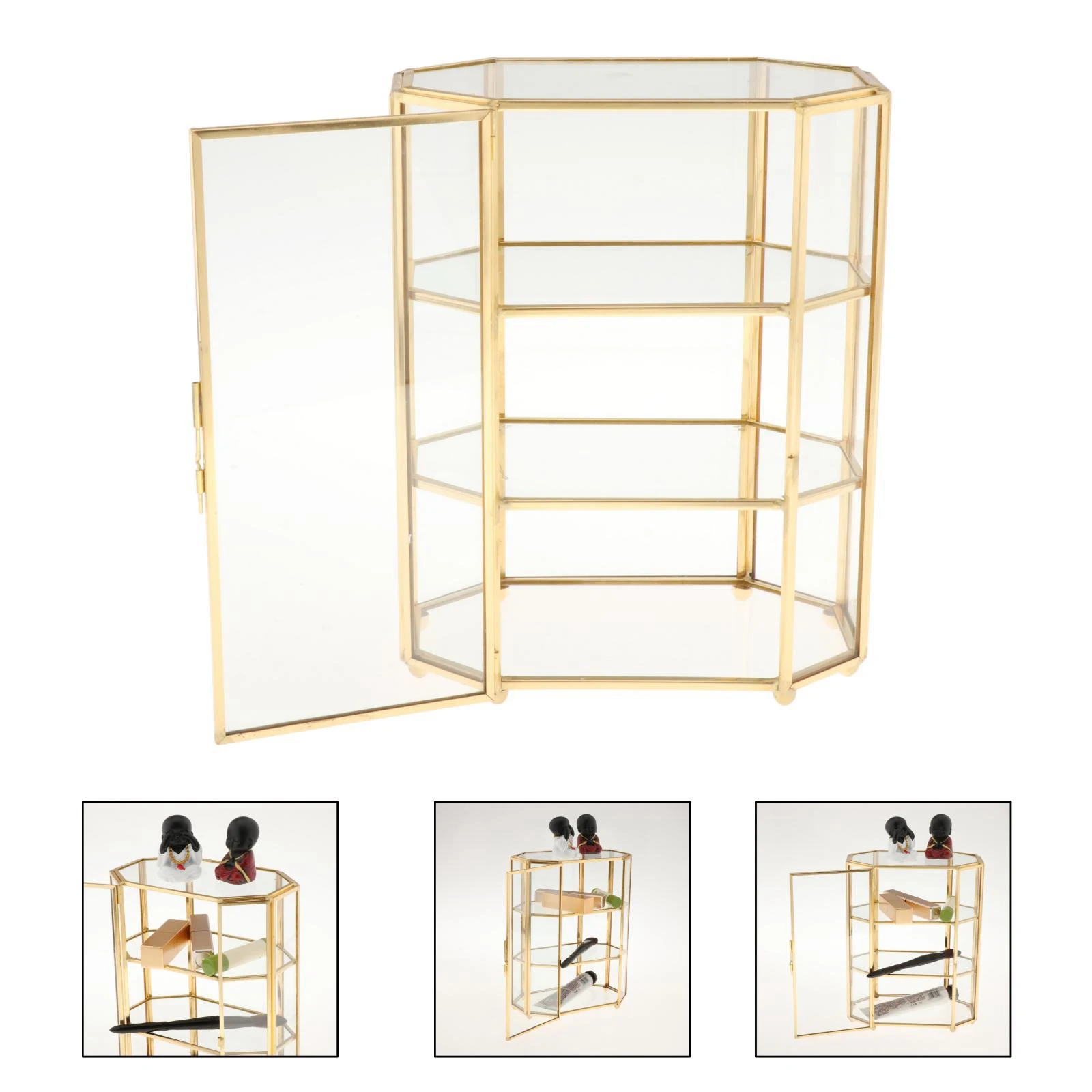 3-Tier Glass Makeup Organizer Display Box 6 3-Tier Glass Makeup Organizer Display Box 6