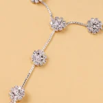 Bridesmaid Zircon Flower Finger Bracelet 3