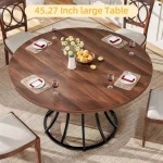 Round Dining Table 45-inch Farmhouse Metal Base 3