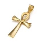 Ancient Egypt Ankh Cross Charm Pendant Gold Silver Color Stainless Steel Amulet Necklaces For Women Men Egyptian Jewelry Gifts 6