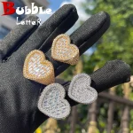 Iced Out Heart Baguette Ring Womens Micro Pave 1