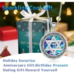 Wiccan Star of David Silver Amulet Necklace 3