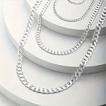 7MM Mens Cuban Link Chain 925 Silver Necklace 4