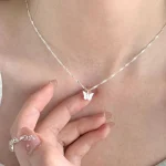 Sterling Silver Butterfly Pendant Necklace 1