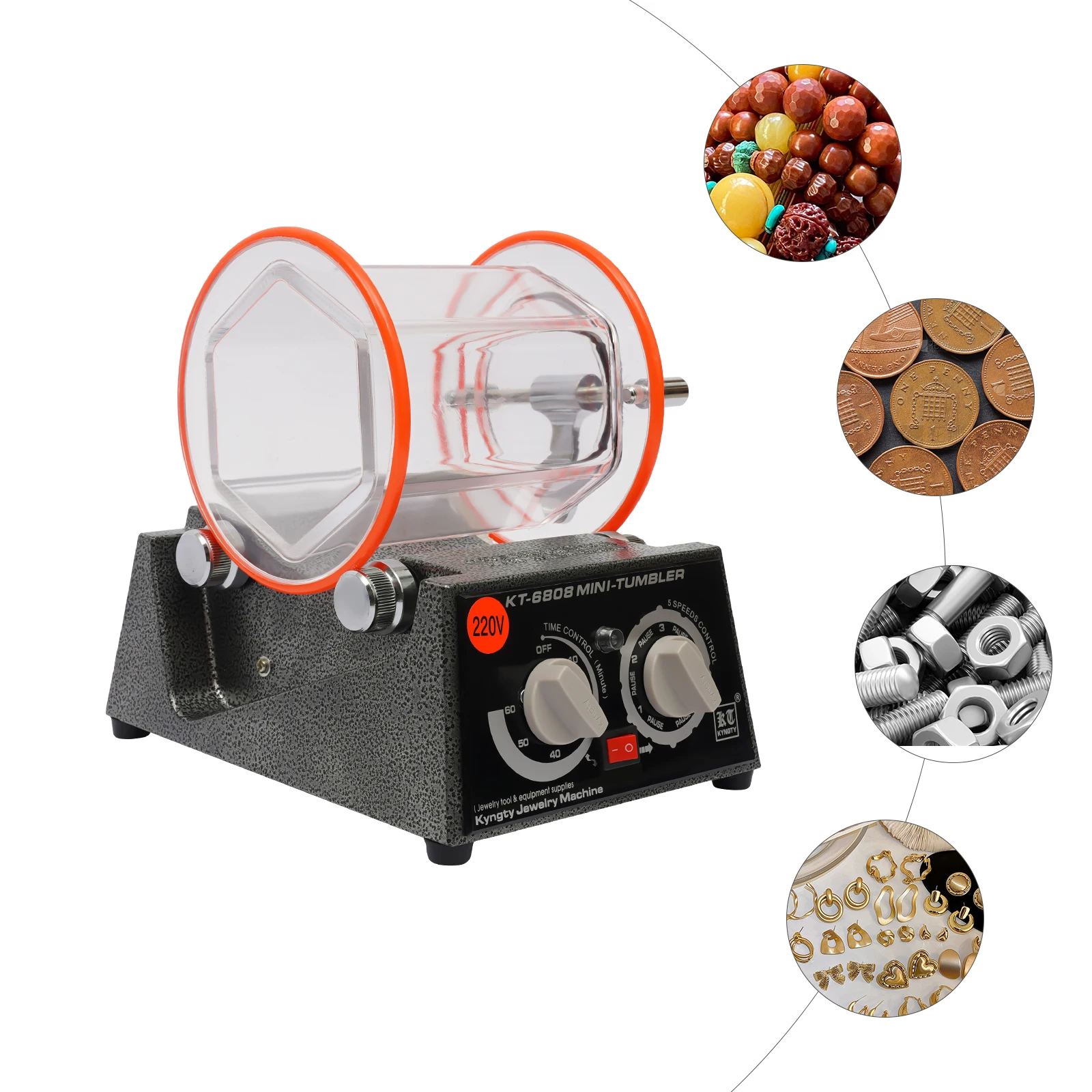 3KG Jewelry Polisher 3500rpm Rotary Tumbler 4 3KG Jewelry Polisher 3500rpm Rotary Tumbler 4