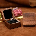 Blank Wood Wedding Ring Box Anniversary Gift 5