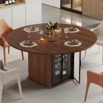 47-Inch Round Table with Fridge Storage Adjustable 1